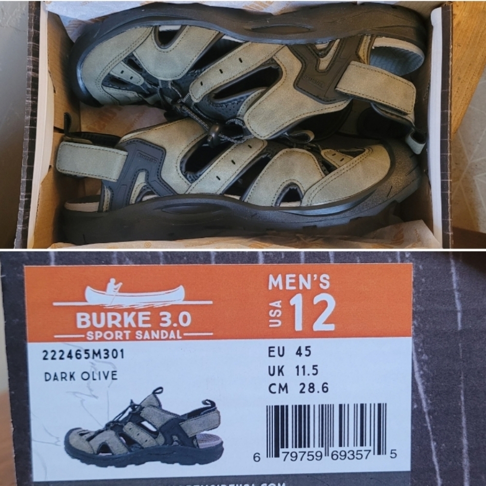BRAND NEW Mens Northside Burke 3.0 Sport Sandal Size 12 Dark Olive